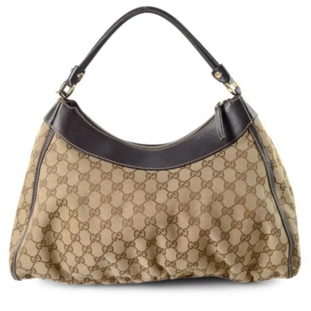 💯 AUTHENTIC GUCCI Canvas D-Ring Shoulder Bag - Picture 3 of 8